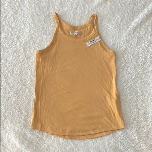 Madewell Tan Fitted Ribbed Tank Top